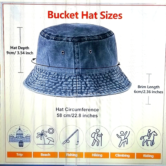 Geyoga Greenish Denim Bucket Hat - Picture 5 of 5